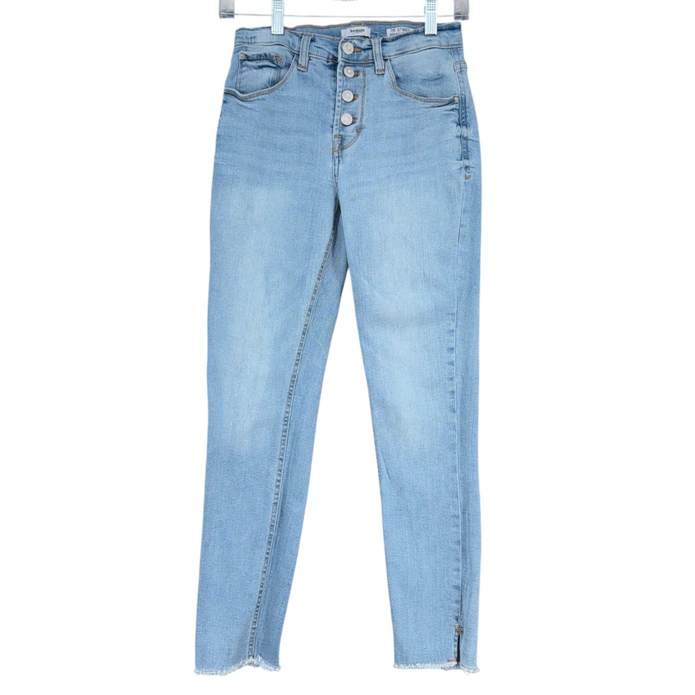 Kensie Jeans Womens The Ultimate High Rise Skinny Blue Denim Button Fly Sz?
